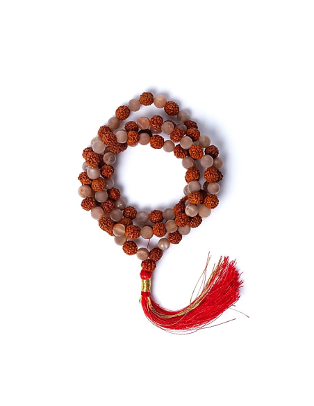 MALA LUNE/RUDRAKSHA 6MM AA